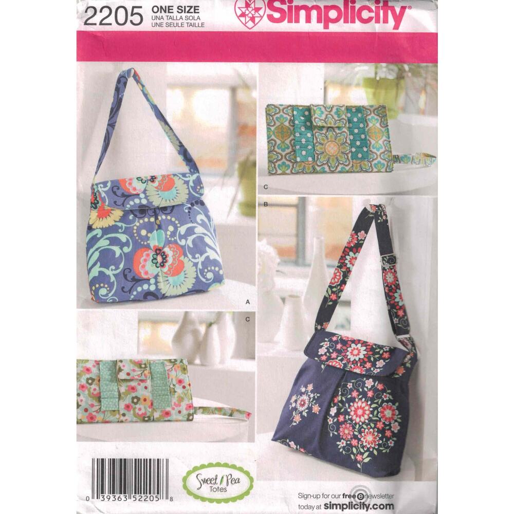 New Simplicity Sewing Pattern for purses and wallets. Sweet/Pea Totes 2205